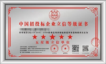 中國招投標企業立信等級證書